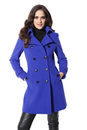 Dámský kabát v modré barvě