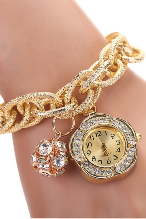 Relógio de ouro com pulseira de ouro