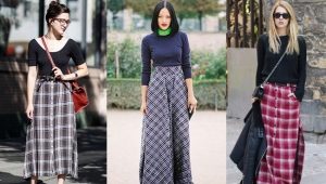 What to wear with a long plaid skirt?