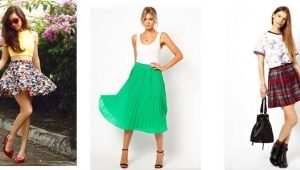 Co nosit s polosluneční sukní - stylové obrázky