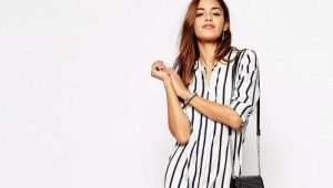 What to wear with a striped shirt dress?