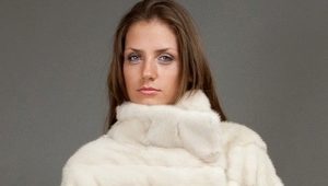 casaco de vison branco