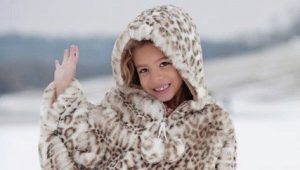 Children's rabbit fur coat for girls