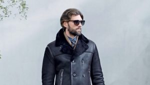 casaco de pele de carneiro para homens