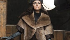 Warm and stylish muskrat fur coat