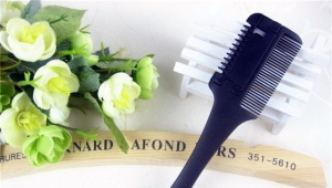 Comb with blade for cutting hair