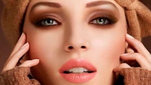 Make-up s hnědými očními stíny