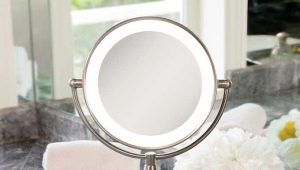Osvětlené stolní zrcadlo: výhody a nevýhody