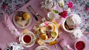 Mesa de chá: características de serviço