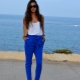 Kadın mavi pantolon