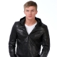 Men's leather jackets with a hood