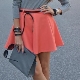 What to wear with a coral skirt?