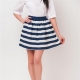 What to wear with nautical style skirts?