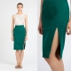 What to wear with a green pencil skirt?