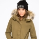 Women's parka with natural fur