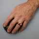 Pánský prsten s rubínem