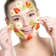 Máscara facial de frutas e legumes