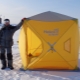 Cube de tentes d'hiver pour la pêche: types, recommandations de sélection et d'utilisation